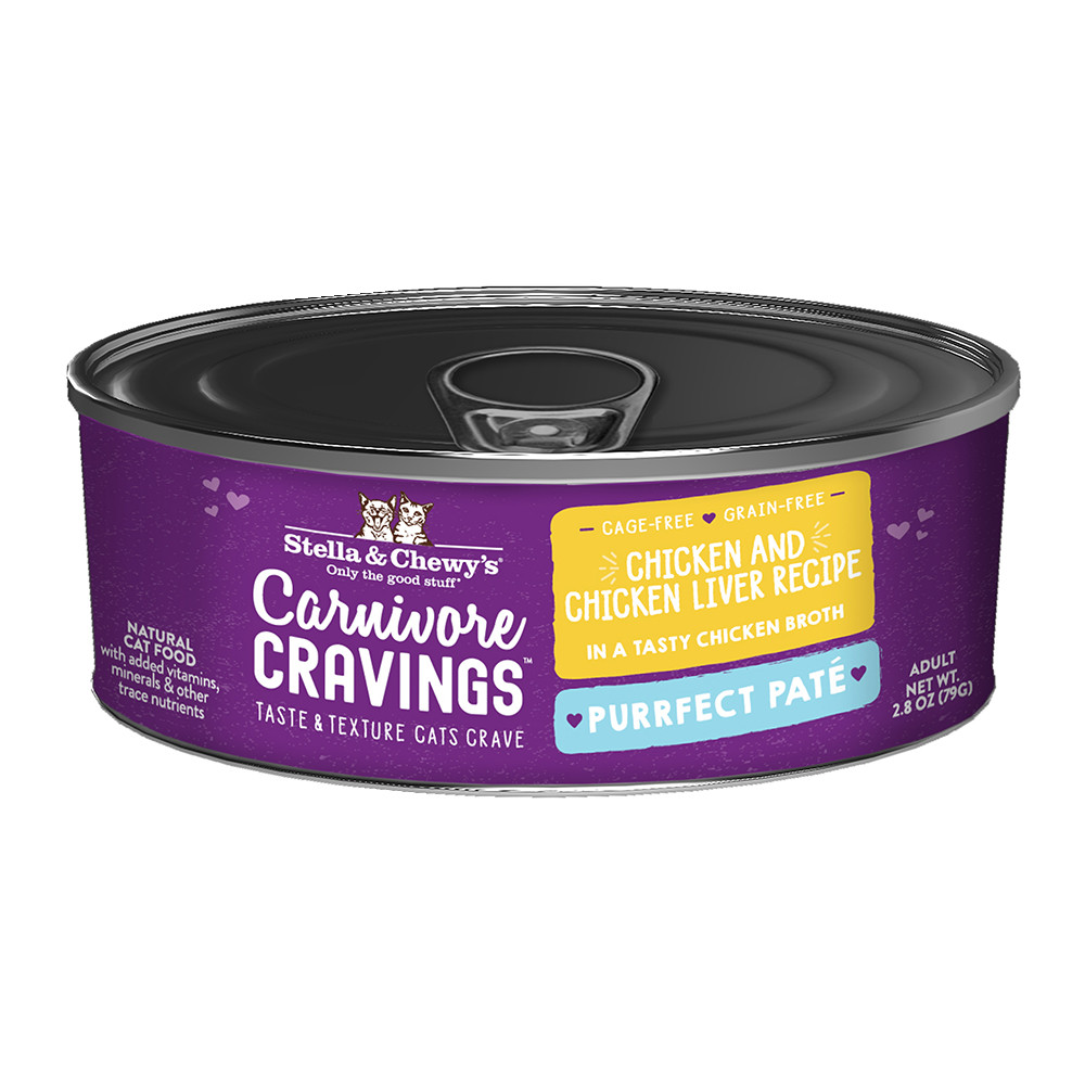 Stella & Chewy's Carnivore Cravings Chicken & Chicken Liver Recipe Purrfect Paté Adult Canned Cat Food - Front
