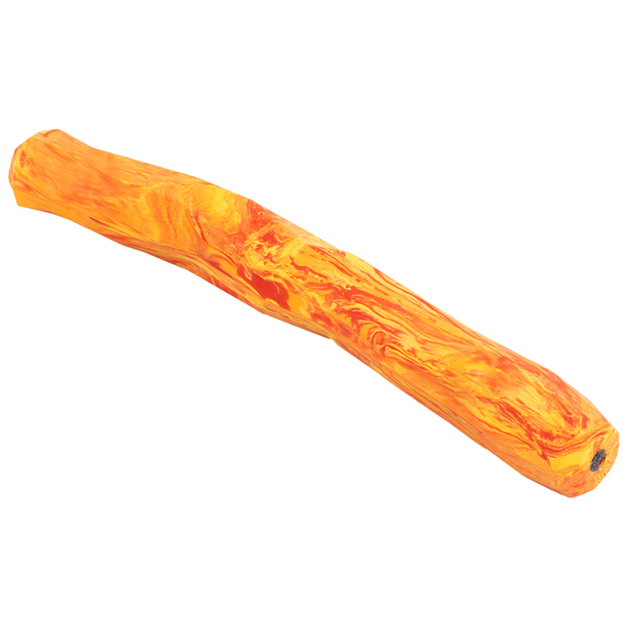 Ruffwear Gnawt-a-Stick Salamander Orange Floating Rubber Fetch Dog Toy - Front