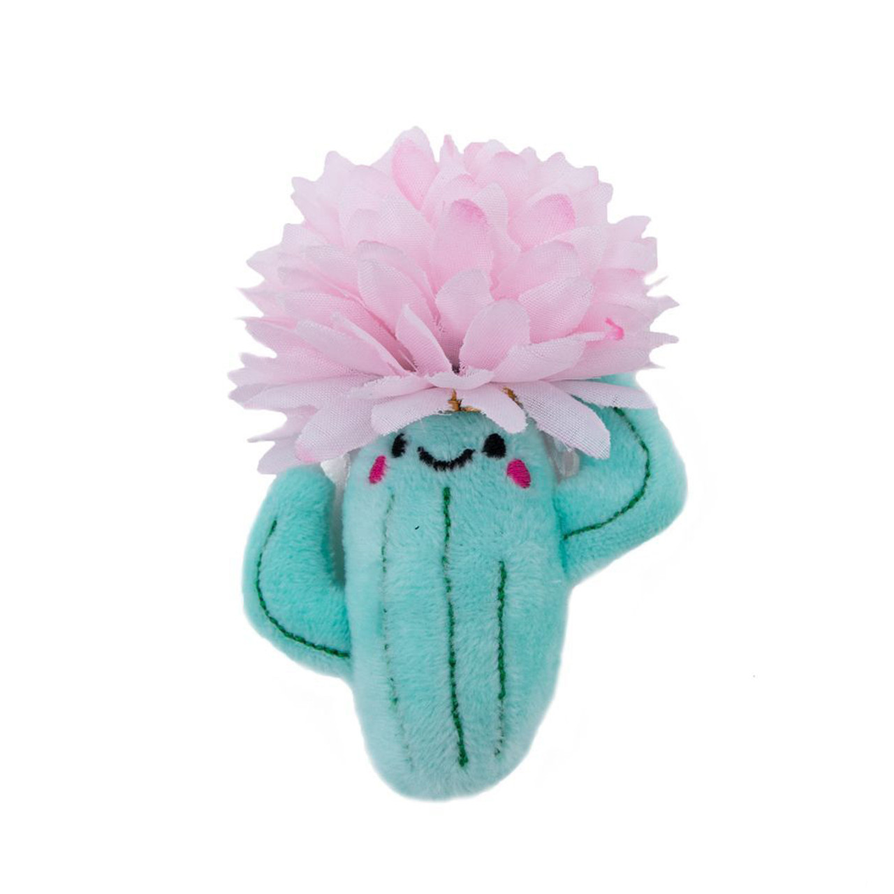 Fiesta Pink Cactus Plush Catnip Cat Toy - Front