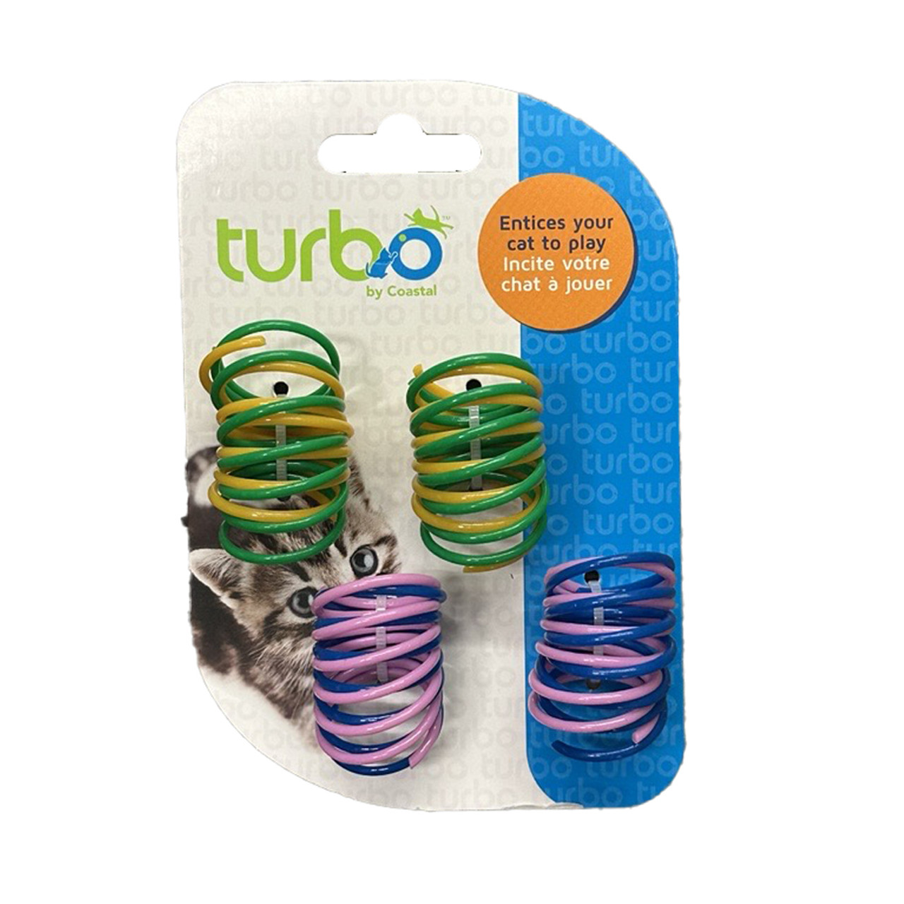 Turbo Plastic Coil Cat Toys, 8-Pack - Front