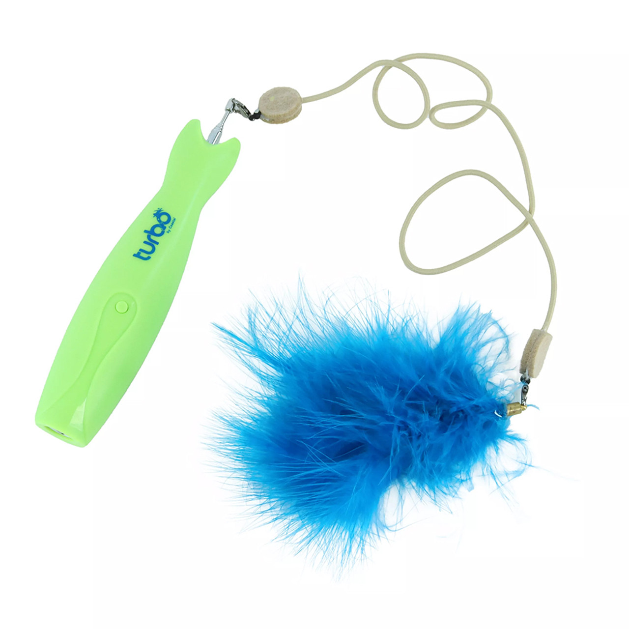 Turbo Telescoping Wand w/ LED Pointer Interactive Cat Toy - Front