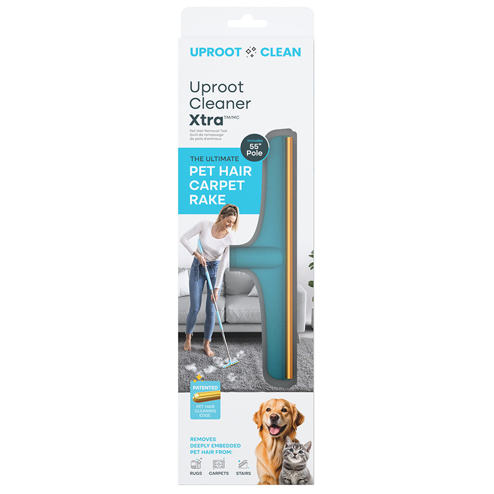 Uproot Cleaner Xtra The Ultimate Pet Hair Carpet Rake Pet Hair Removal Tool - Front