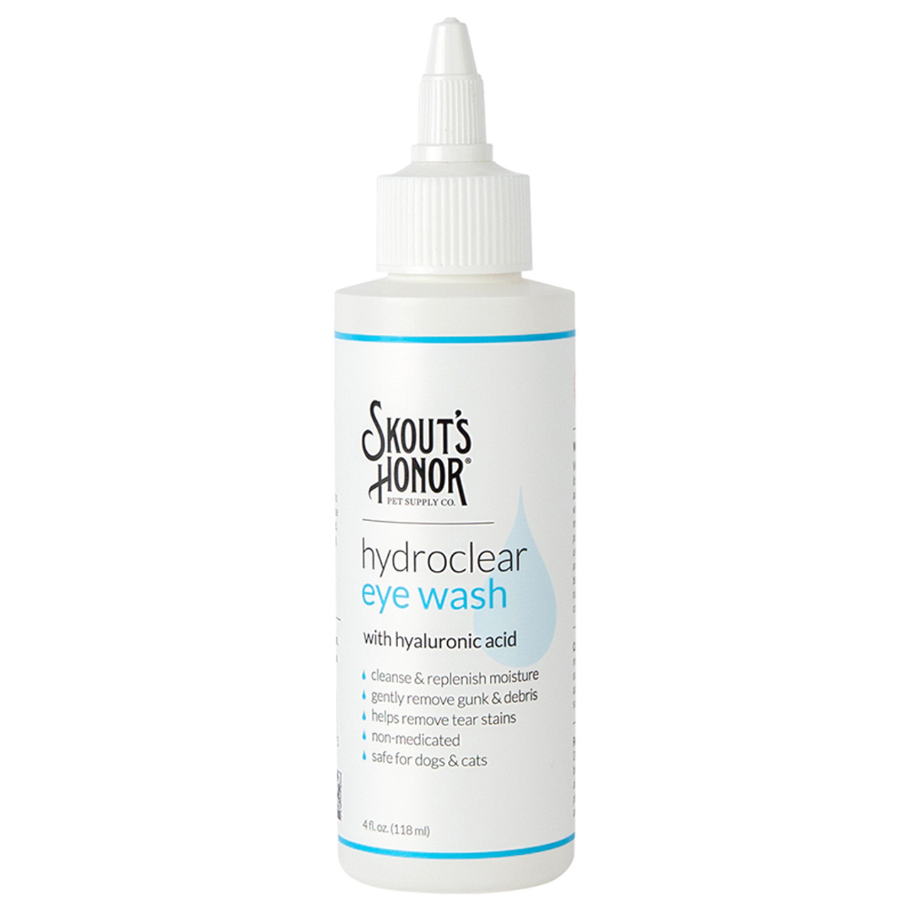 Skout's Honor Hydroclear Eye Wash w/ Hyaluronic Acid for Dogs & Cats - Front
