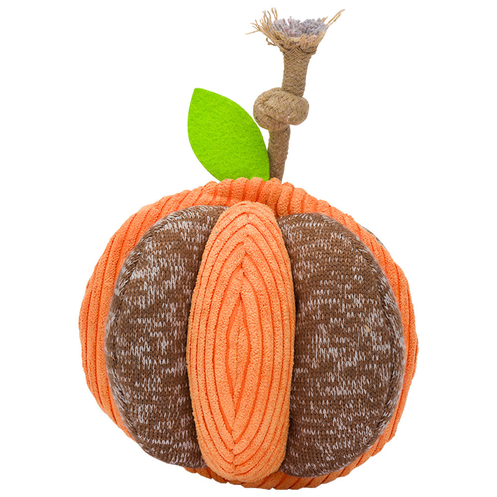 Fog City Pet Pumpkin Hide & Sneak Ball Interactive Plush Dog Toy - Front
