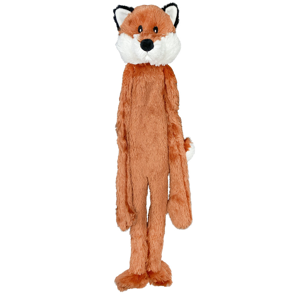 Pet Envy Swingin' Flattie Fox Crinkle Dog Toy - Front