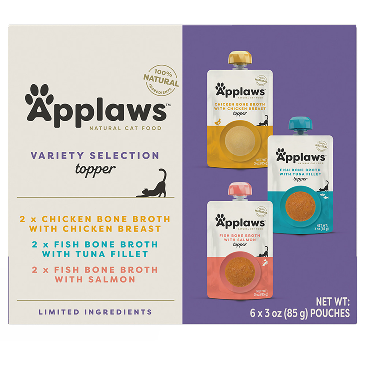 Applaws Bone Broth Variety Selection Cat Food Topper - Front