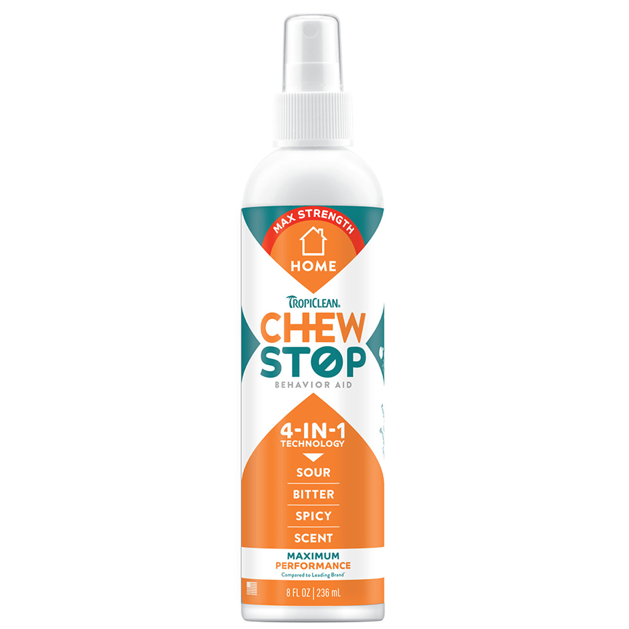 TropiClean Chew Stop Behavior Aid Max Strength 4-In-1 Home Spray - Front