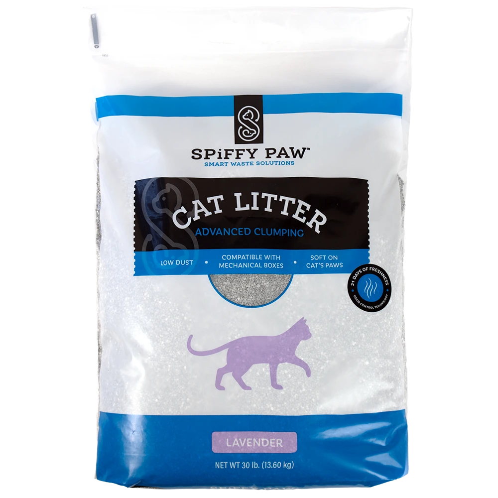 Spiffy Paw Lavender Scented Advanced Clumping Cat Litter - Front