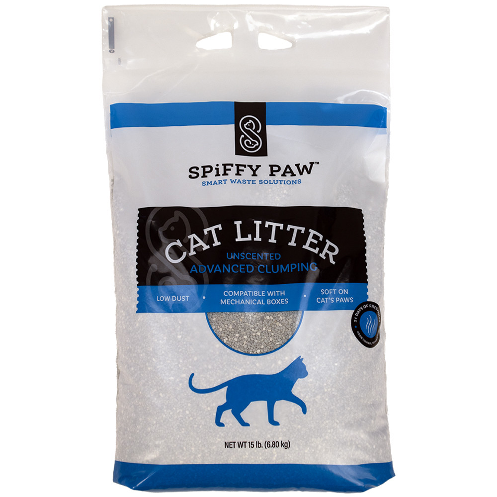Spiffy Paw Unscented Advanced Clumping Cat Litter - Front, 15 lb