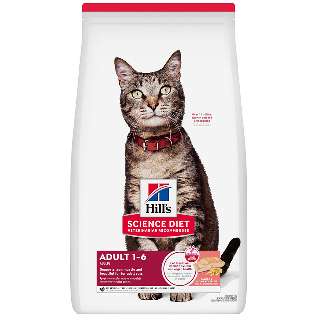 Hill's Science Diet Salmon & Brown Rice Recipe Adult 1-6 Premium Dry Cat Food - Front