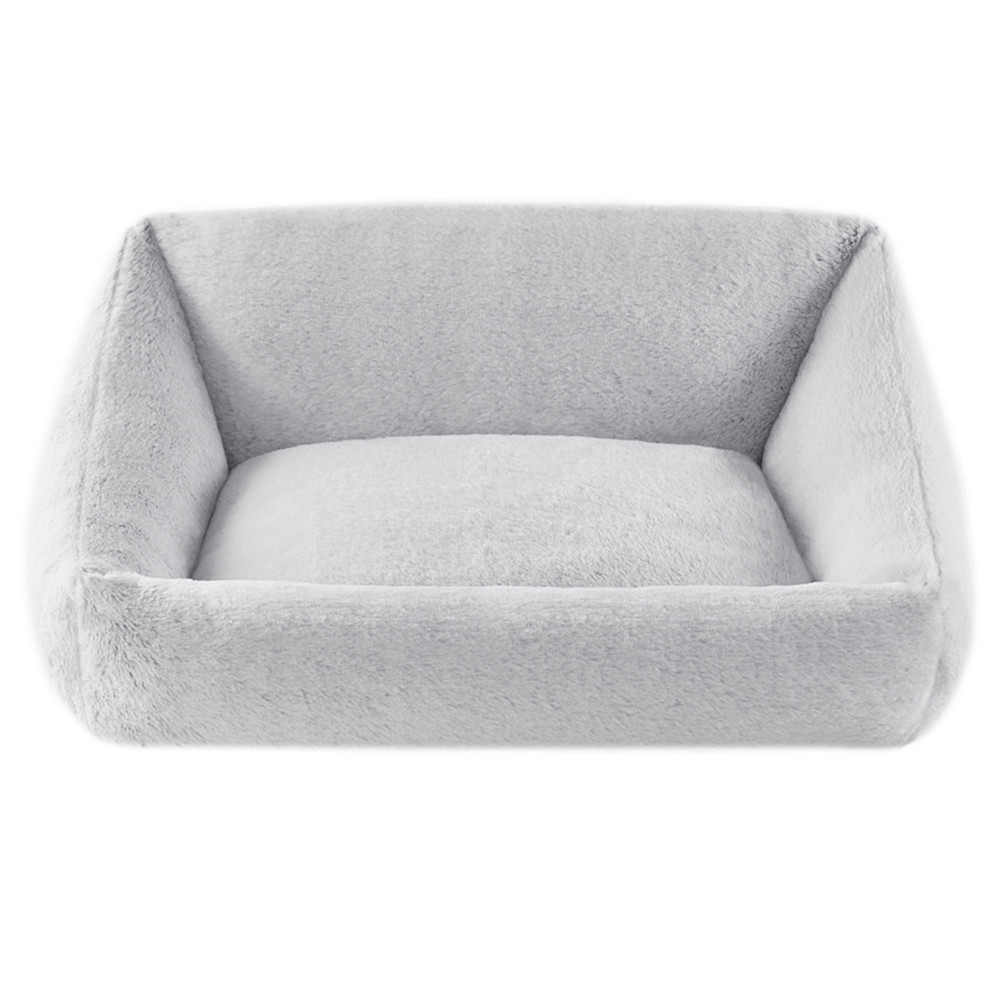 Friends Forever Gray High Back Cuddler Dog Bed - Front