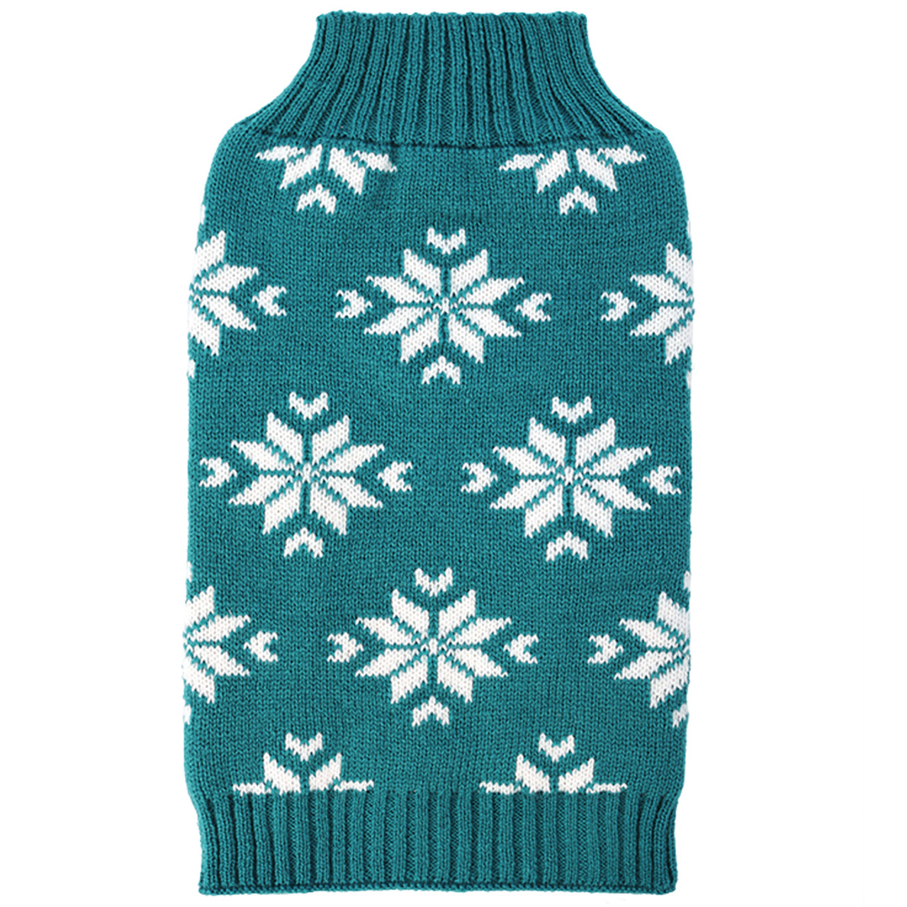 Fetch Your Own Adventure Snowflake Holiday Dog Sweater - Front