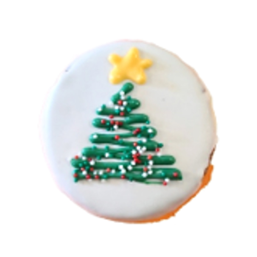 Pawsitively Gourmet Christmas Tree Coin Cookie Dog Treat - Front