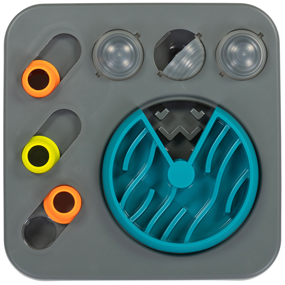 Messy Mutts Flip 'N Slide Puzzler Interactive Dog Toy - Front