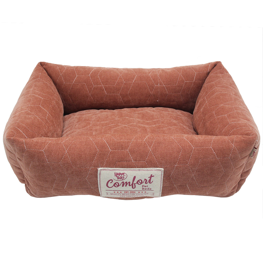 Happy Tails Comfort Adobe Quilted Cuddler Dog Bed - Front