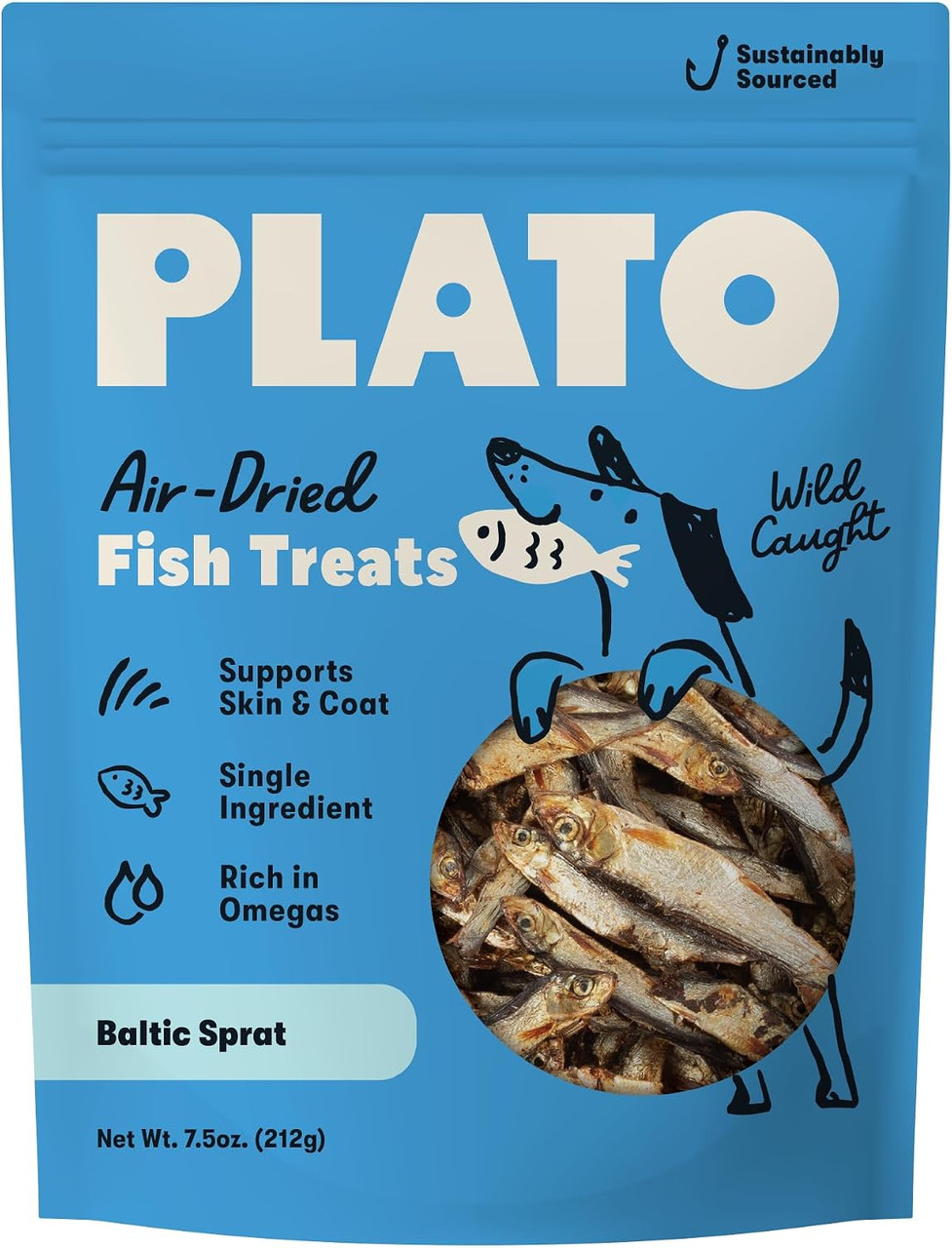 Plato Baltic Sprat Air-Dried Fish Dog Treats