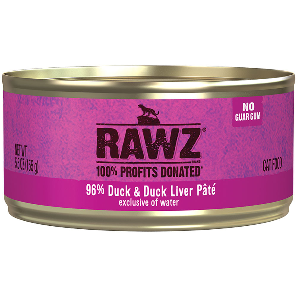 RAWZ 96% Duck & Duck Liver Pâté Canned Cat Food - Front
 