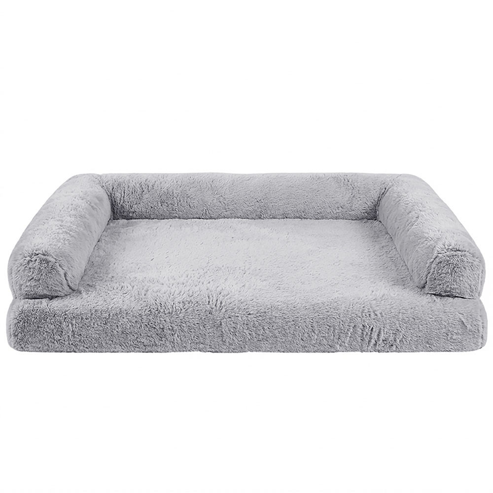 Friends Forever Gray Couch Dog Bed - Front