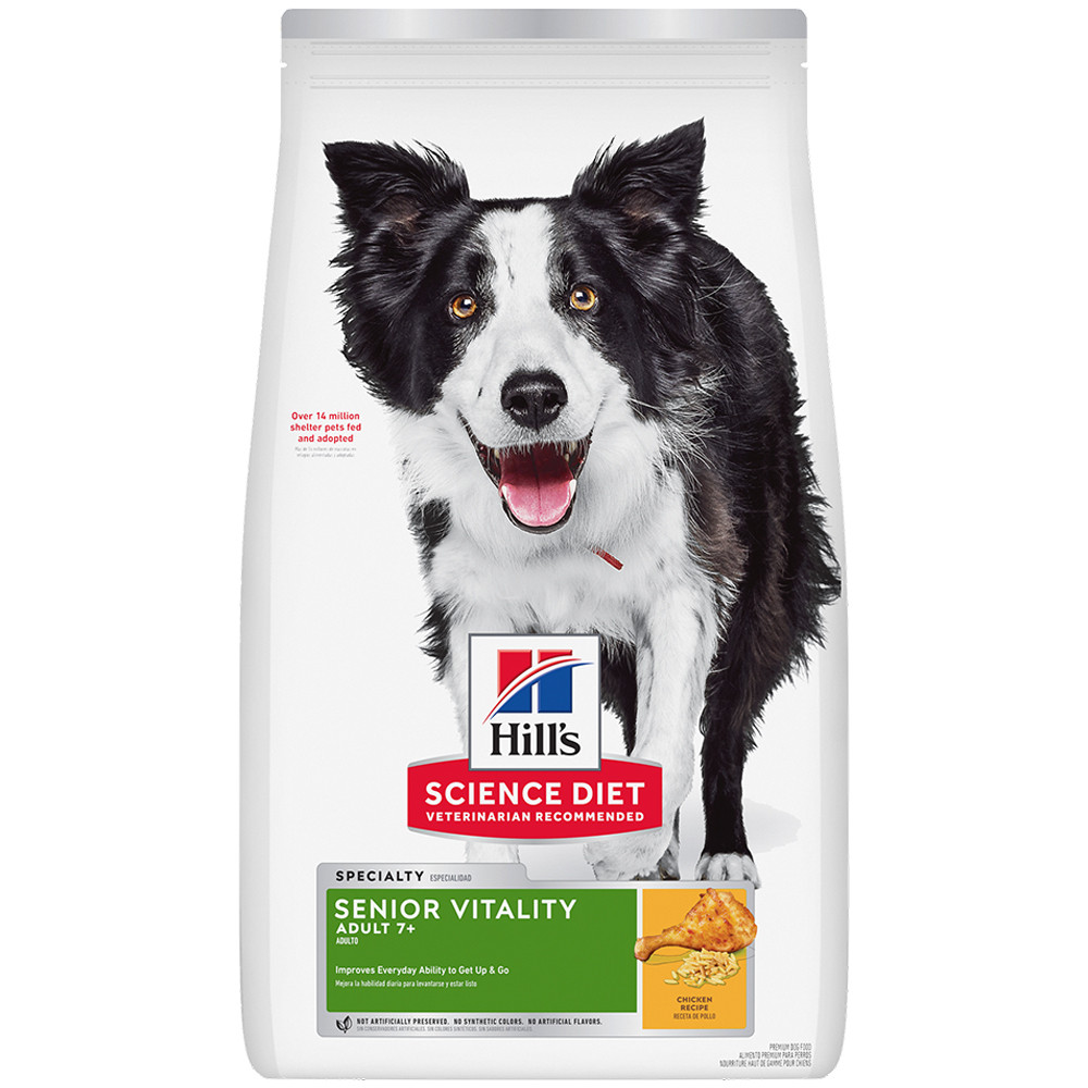 Hill's Science Diet Senior Vitality Chicken Recipe Adult 7+ Premium Dry Dog Food - Front