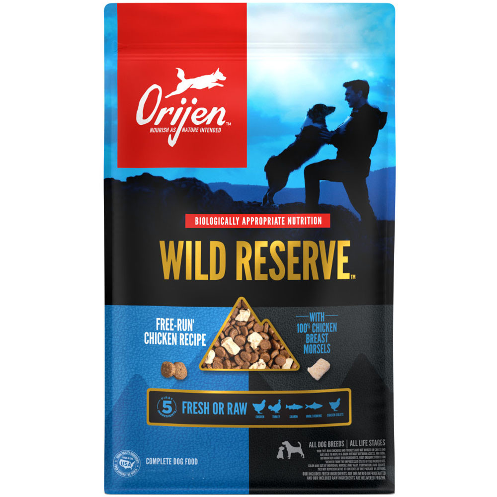 Orijen Wild Reserve Dog Free-Run Chicken Recipe w/ Chicken Breast Morsels Dry Dog Food - Front