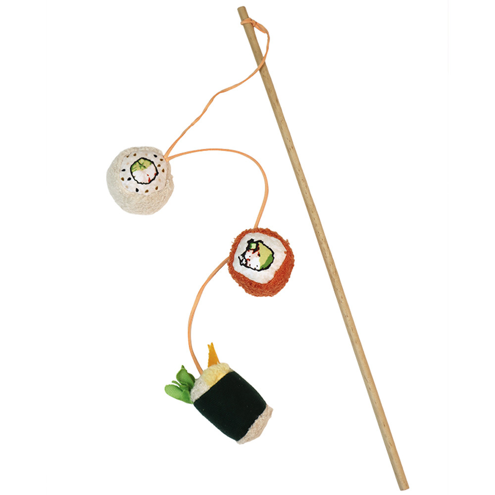 Fog City Pet x P.L.A.Y. Sushi Roll Wand Cat Toy - Front