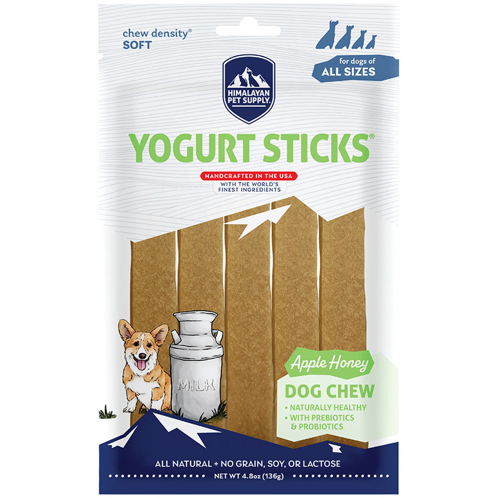 Himalayan Yogurt Sticks Apple Honey Dog Chew Treat - Front