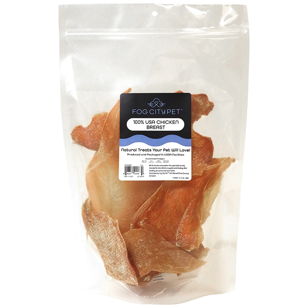  Fog City Pet Dehydrated Chicken Breast Dog Treats - Front, 5 oz