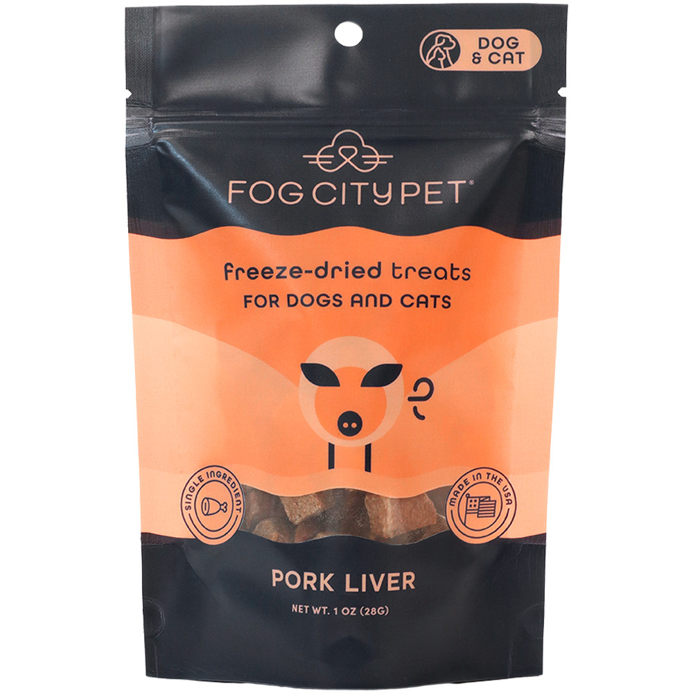 Fog City Pet Pork Liver Freeze-Dried Dog & Cat Treats - Front, 1 oz