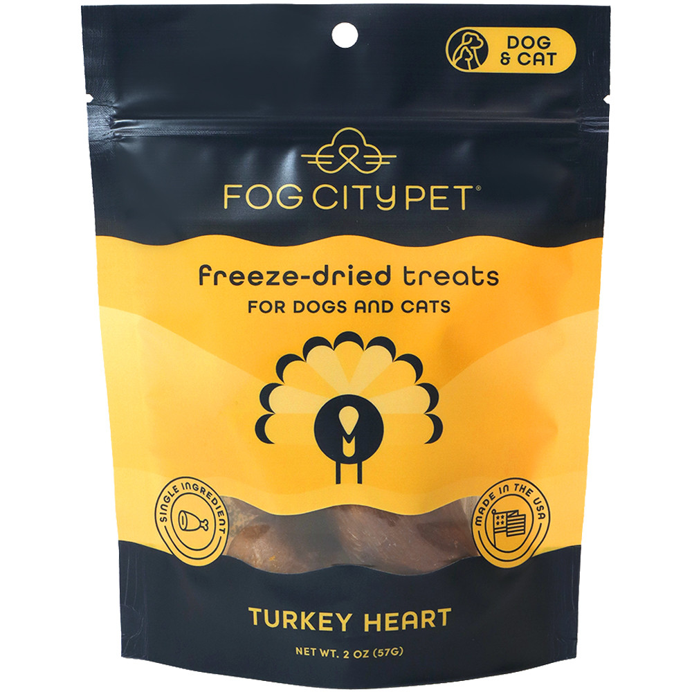 Fog City Pet Turkey Heart Freeze-Dried Dog & Cat Treats - Front, 2 oz
