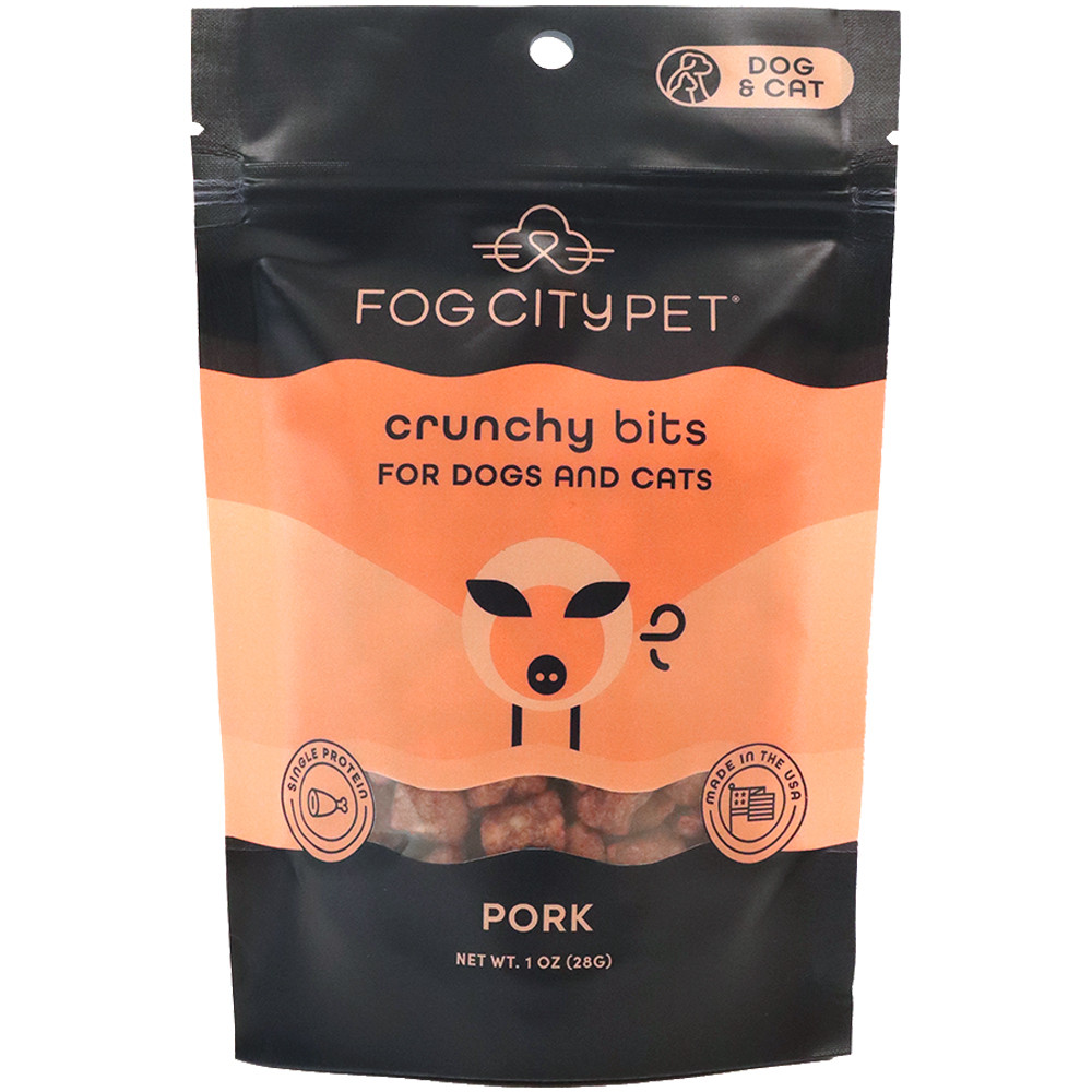 Fog City Pet Crunchy Bits Pork Freeze-Dried Dog & Cat Treats - Front, 1 oz