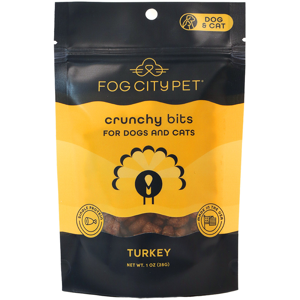 Fog City Pet Crunchy Bits Turkey Freeze-Dried Dog & Cat Treats - Front, 1 oz