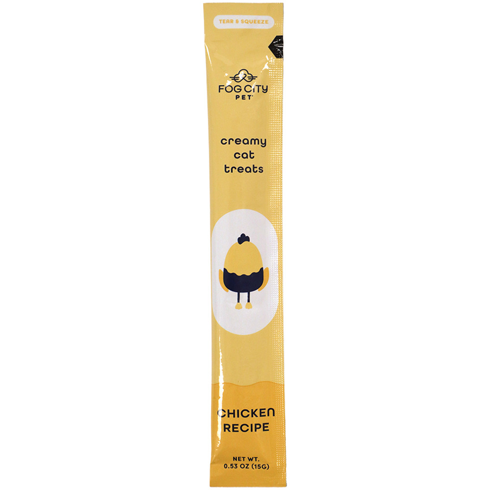 Fog City Pet Chicken Recipe Lickable Creamy Cat Treats - Front, 1 ct