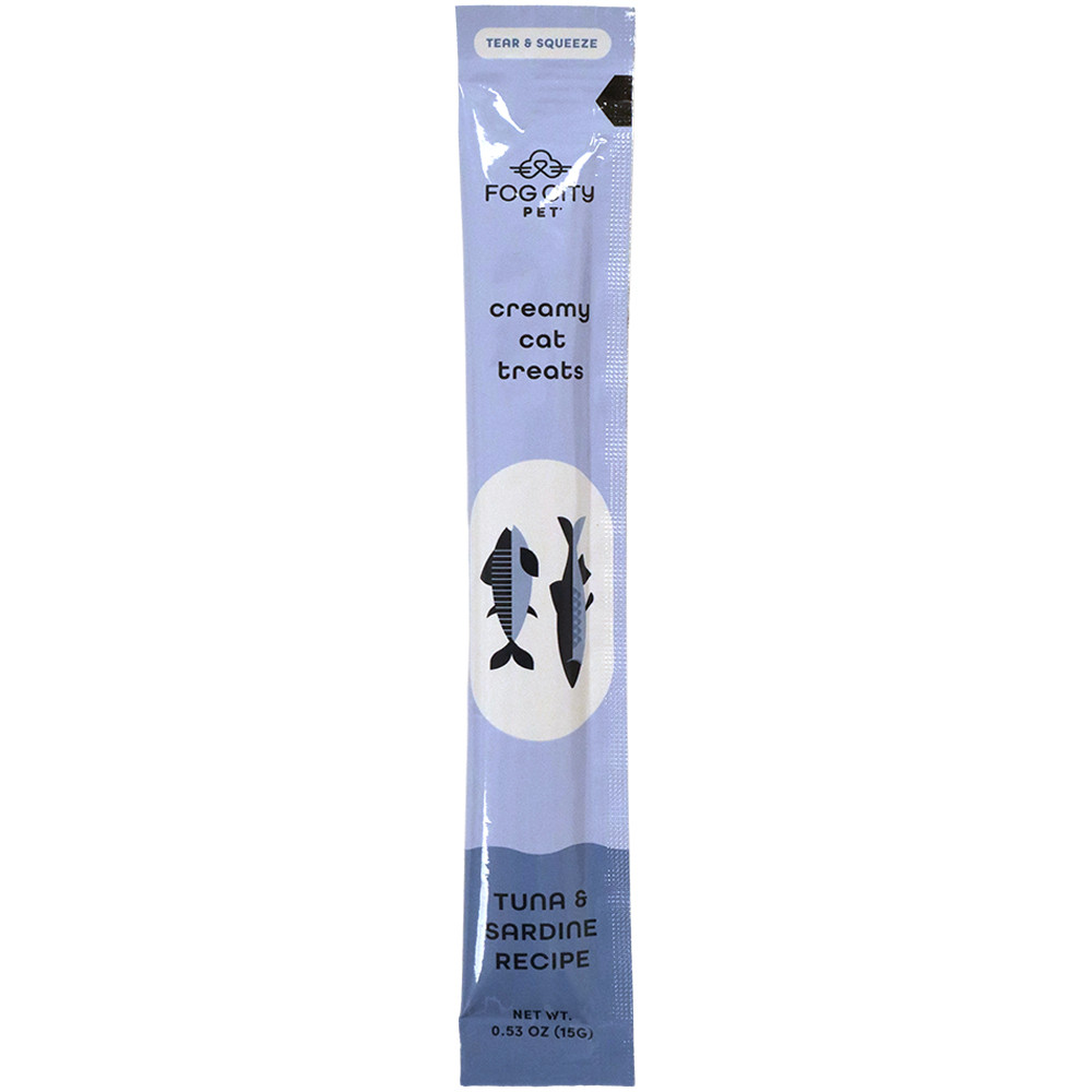 Fog City Pet Tuna & Sardine Recipe Lickable Creamy Cat Treats - Front, 1ct