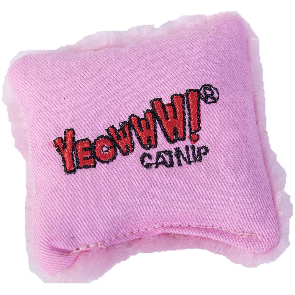 Yeowww! Pink Pillow Catnip Filled Cat Toy - Front