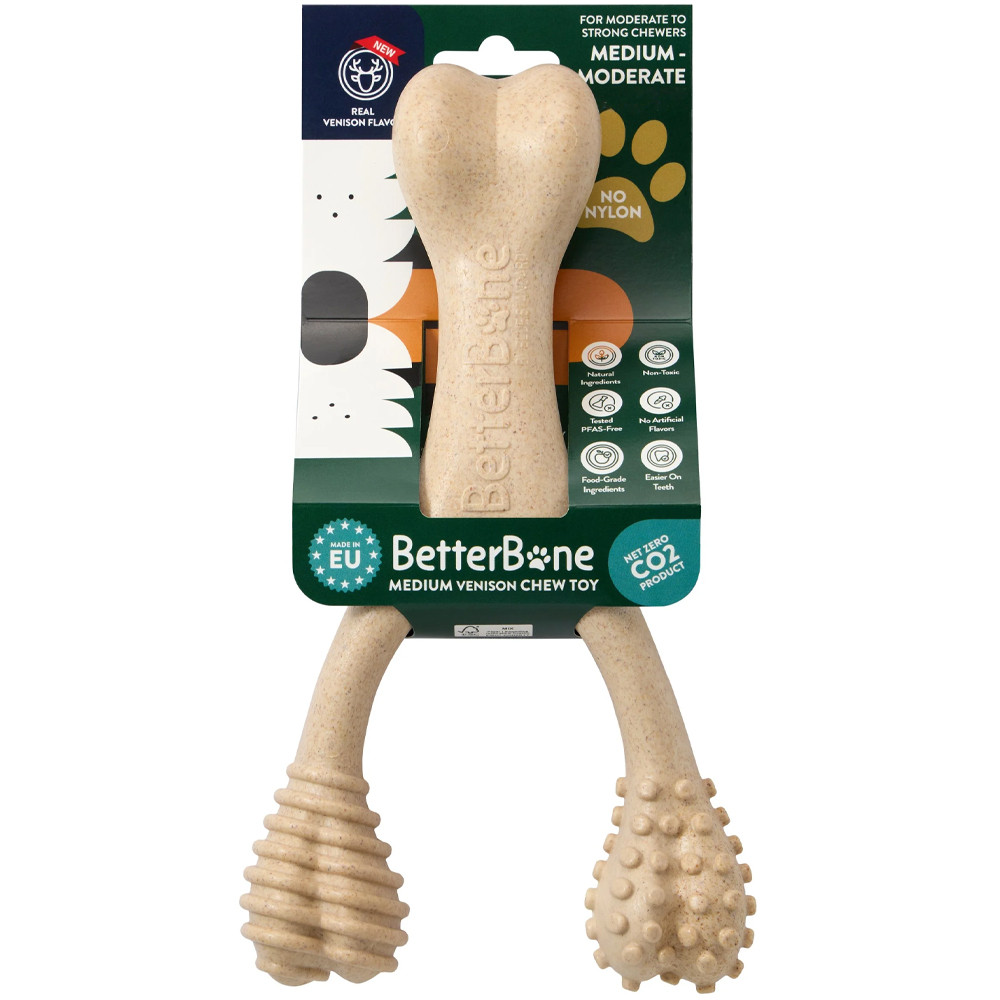 BetterBone Venison Flavor Classic Dog Dental Chew for Light-Moderate Chewers - Front