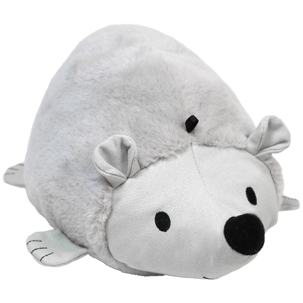 Fetch Your Own Adventure Gray Hedgehog Soft Plush Dog Toy - Front