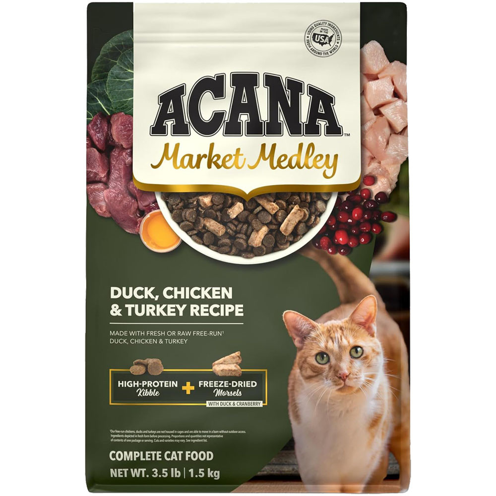 Acana Market Medley Duck, Chicken & Turkey Recipe Dry Cat Food