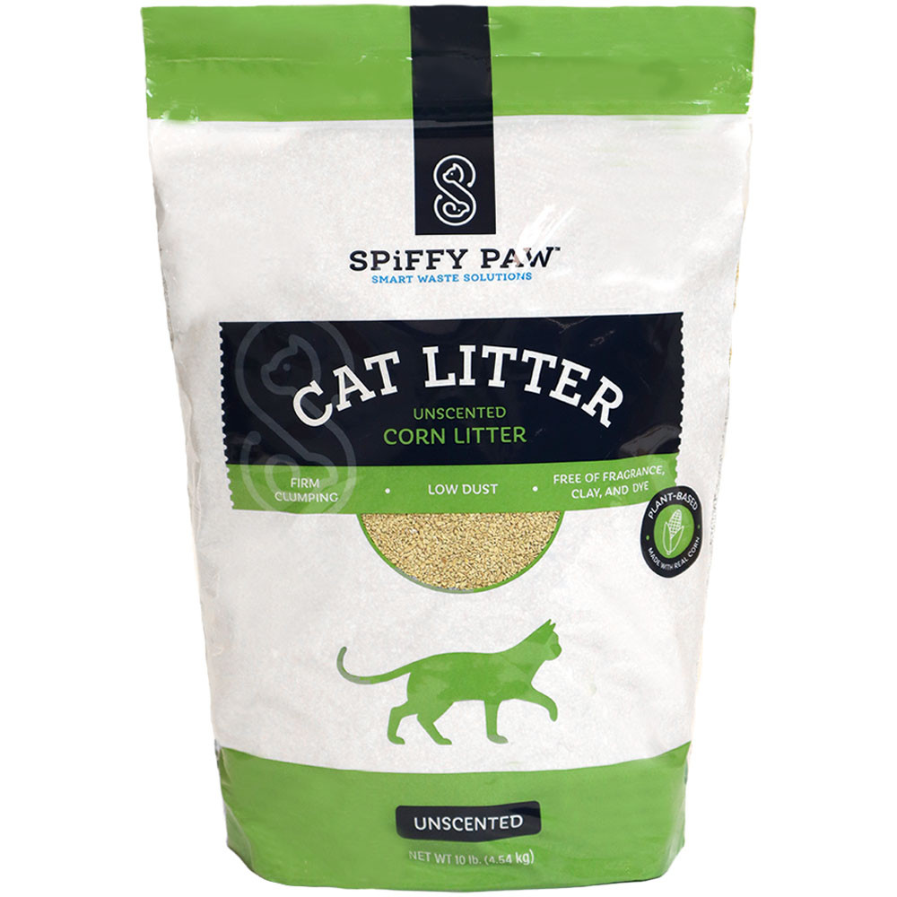 Spiffy Paw Unscented Corn Clumping Cat Litter - Front, 10 lb
