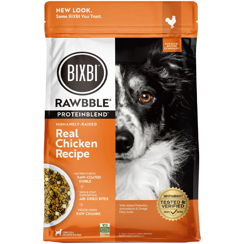 Bixbi Rawbble Proteinblend Humanely-Raised Real Chicken Recipe Dry Dog Food - Front