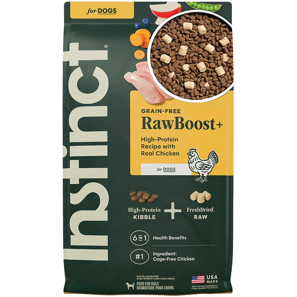 Instinct Grain-Free RawBoost+ High-Protein Recipe w/ Real Chicken Dry Dog Food - Front