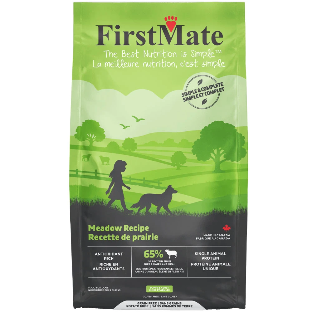 FirstMate Simple & Complete Meadow Recipe Grain Free Puppy & Adult Dry Dog Food - Front
