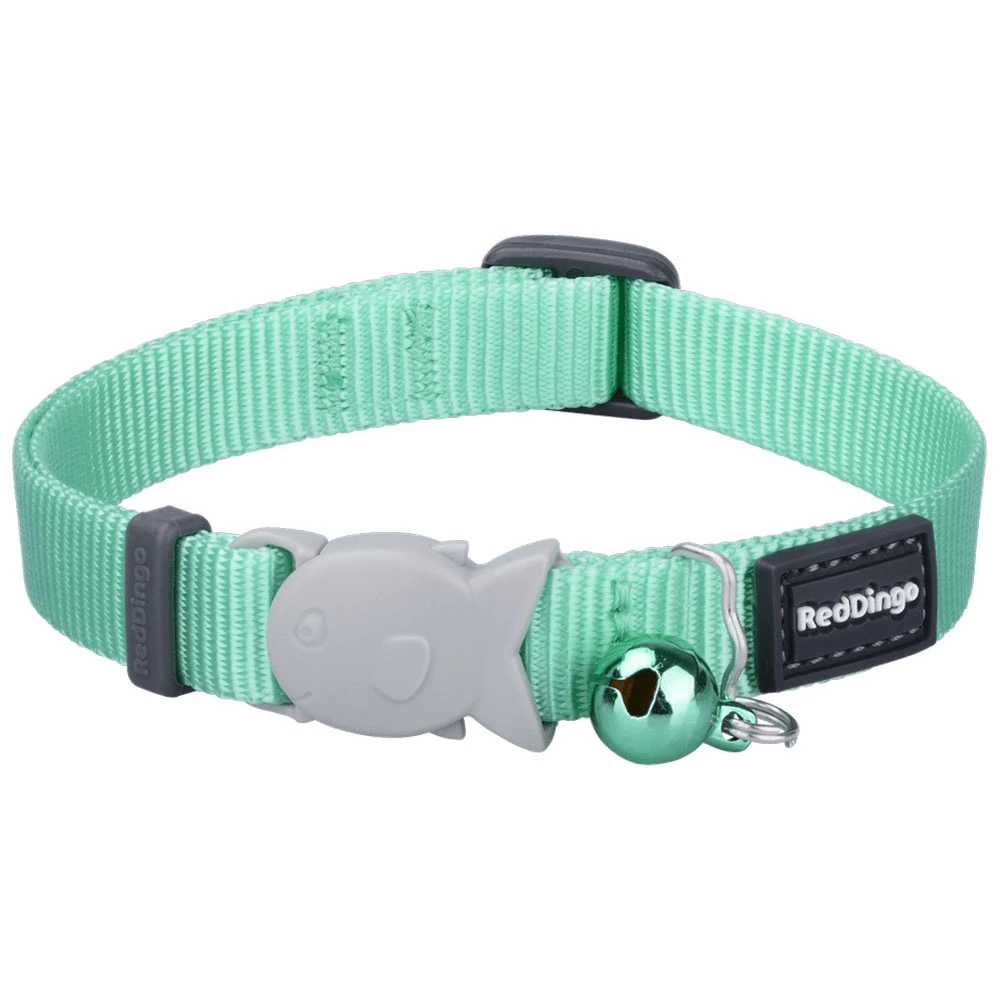 Red Dingo Pastel Green Breakaway Safety Cat Collar - Front