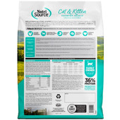 Nutrisource Grain Free Country Select w/ Chicken & Duck Meal Complete Recipe Kitten & Adult Dry Cat Food - Back