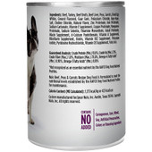 Nulo Beef, Peas & Carrots Recipe Adult Canned Dog Food - Back
