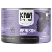 Kiwi Kitchens Grass-Fed Venison Dinner Canned Cat Food - Front, 6 oz