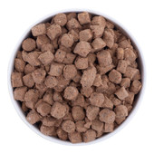 Kiwi Kitchens Grass Fed Beef Dinner Freeze-Dried Raw Dog Food - Front/ Food