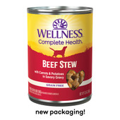 Wellness Complete Health Beef Stew w/ Carrots & Potatoes In Savory Gravy Canned Dog Food - Front