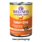 Wellness Complete Health Turkey Stew w/ Carrots & Barley In Savory Gravy Canned Dog Food - Front