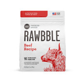 Rawbble Beef Recipe Freeze-Dried Dog Food - Front, 12oz