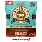 Primal Raw Frozen Feline Nuggets Chicken & Salmon Formula Cat Food - Front